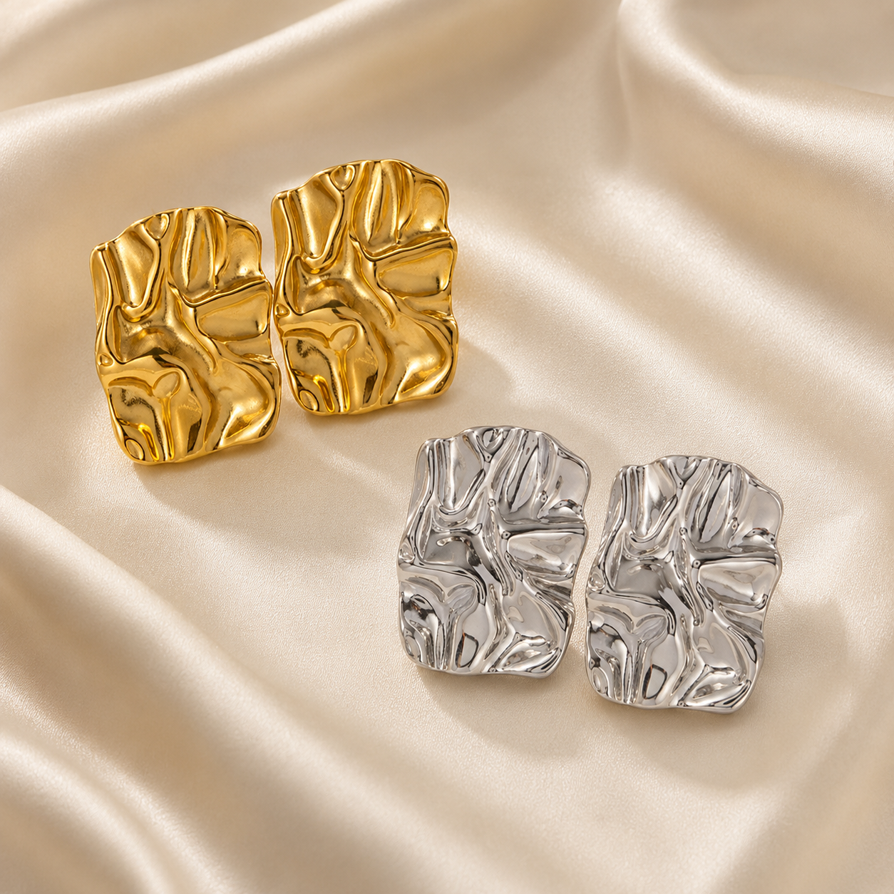 Molten Metal Stud Earrings