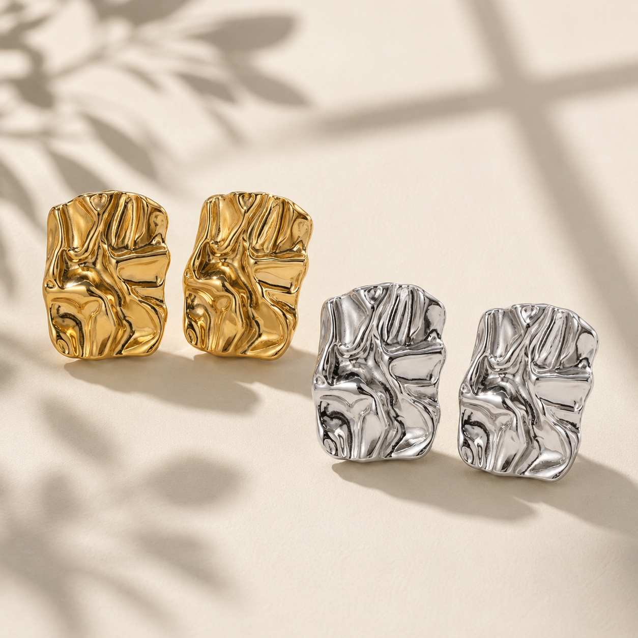 Molten Metal Stud Earrings