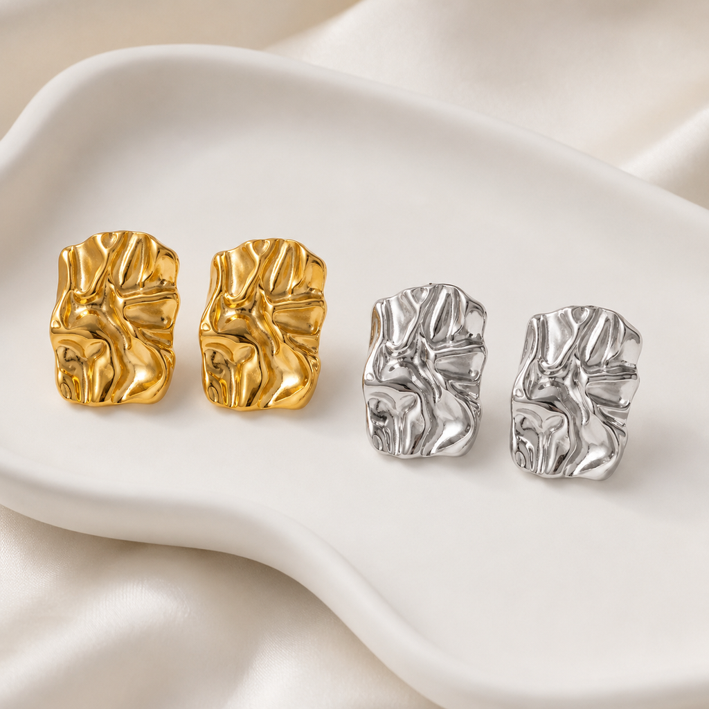 Molten Metal Stud Earrings